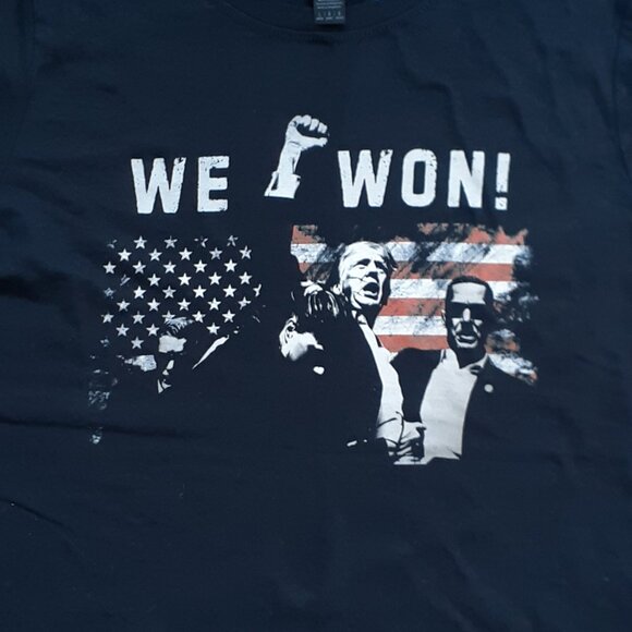 We Won! Trump Iconic Fight! - New Women's Large Black T-Shirt - Picture 2 of 4